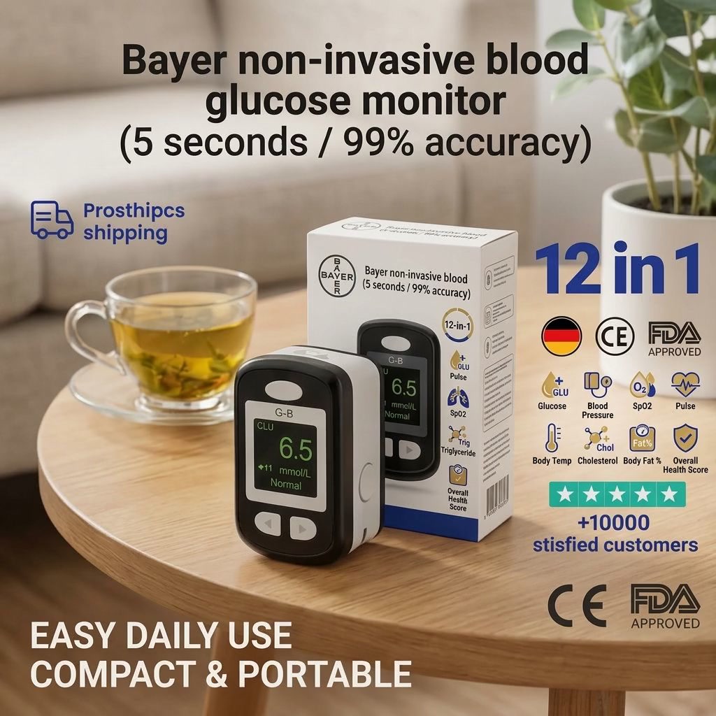 Omron 8-in-1 non-invasive blood glucose meter| High-Precision 99.9% Accuracy | TGA Certified