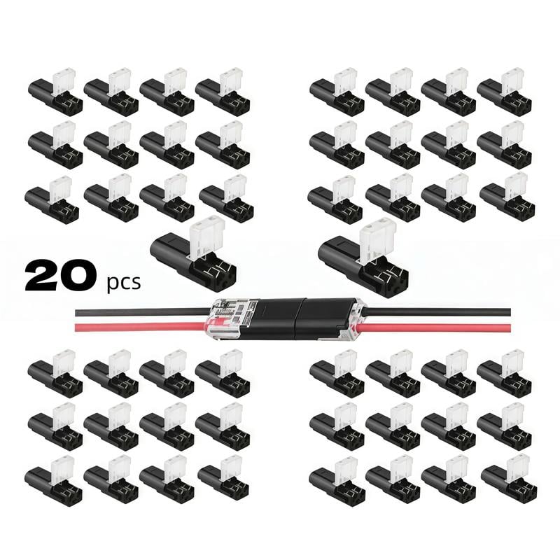 🔥Last Day Promotion 49% OFF - Double-Wire Plug-in Connector Led Light Strip Connectors 2 Pin