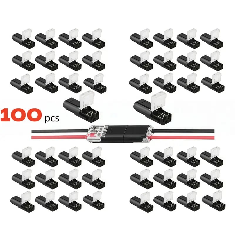 🔥Last Day Promotion 49% OFF - Double-Wire Plug-in Connector Led Light Strip Connectors 2 Pin