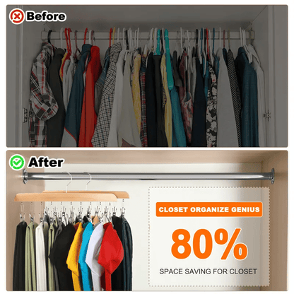 Closet Organizer with 10 Clips🔥 - Space Saving Hanging Closet Organizer