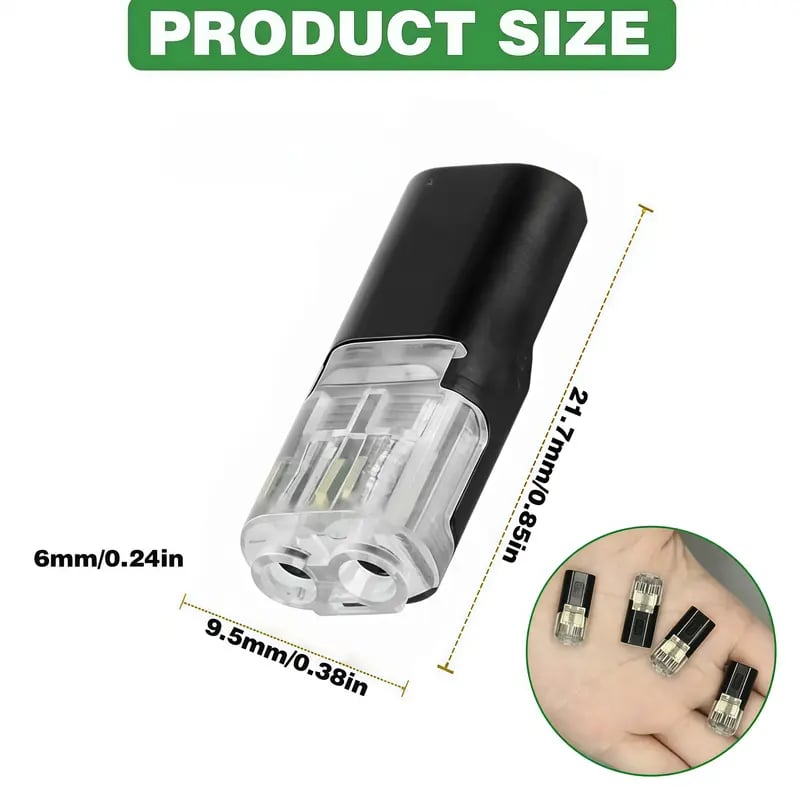 🔥Last Day Promotion 49% OFF - Double-Wire Plug-in Connector Led Light Strip Connectors 2 Pin